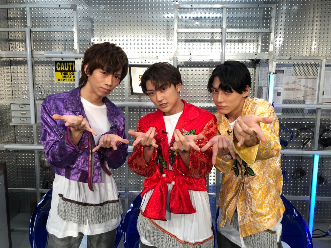 超特急のリョウガ、ユーキ、ユースケ。(c)テレビ朝日