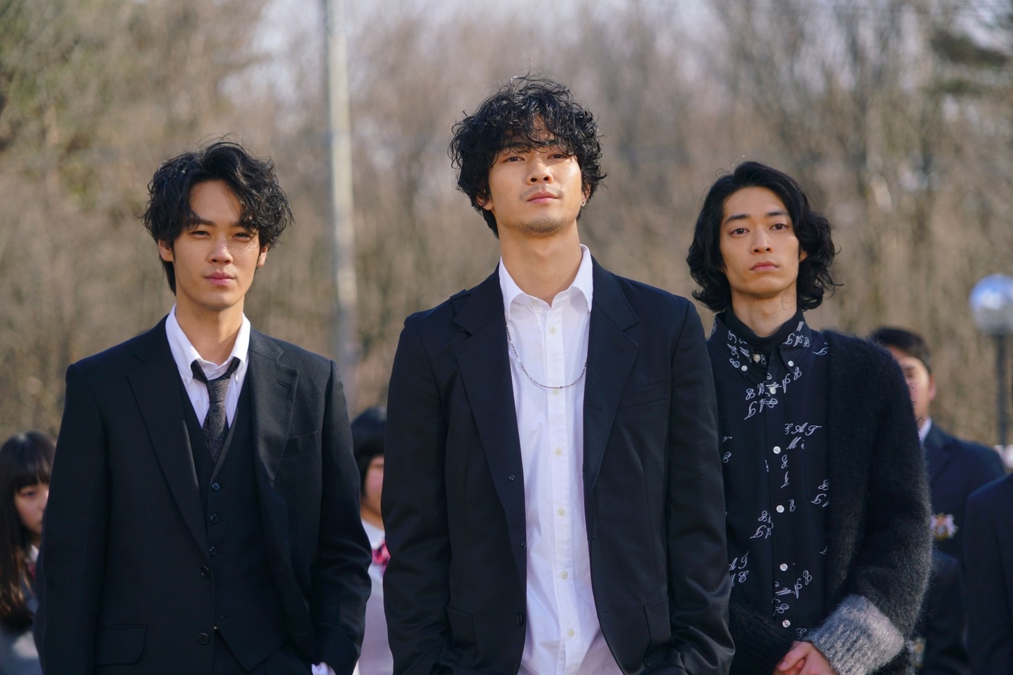 Team3B。左から遠藤史也演じるバーテンダー王子・翔、清原翔演じる美容師王子・嵯峨沢ハル、こだまたいち演じるバンドマン王子・TAICHI。