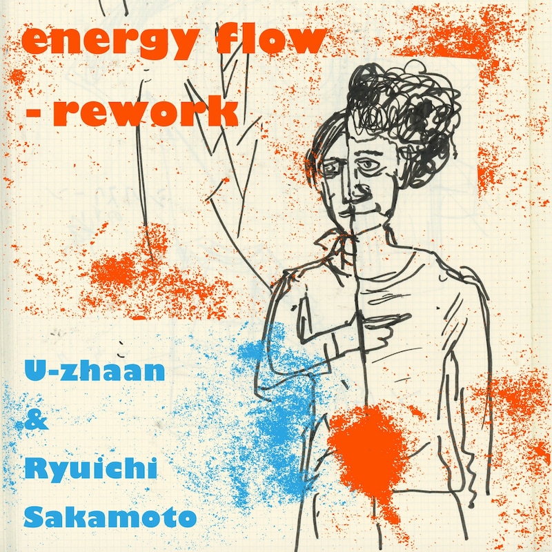 U-zhaan & Ryuichi Sakamoto「energy flow - rework」配信ジャケット