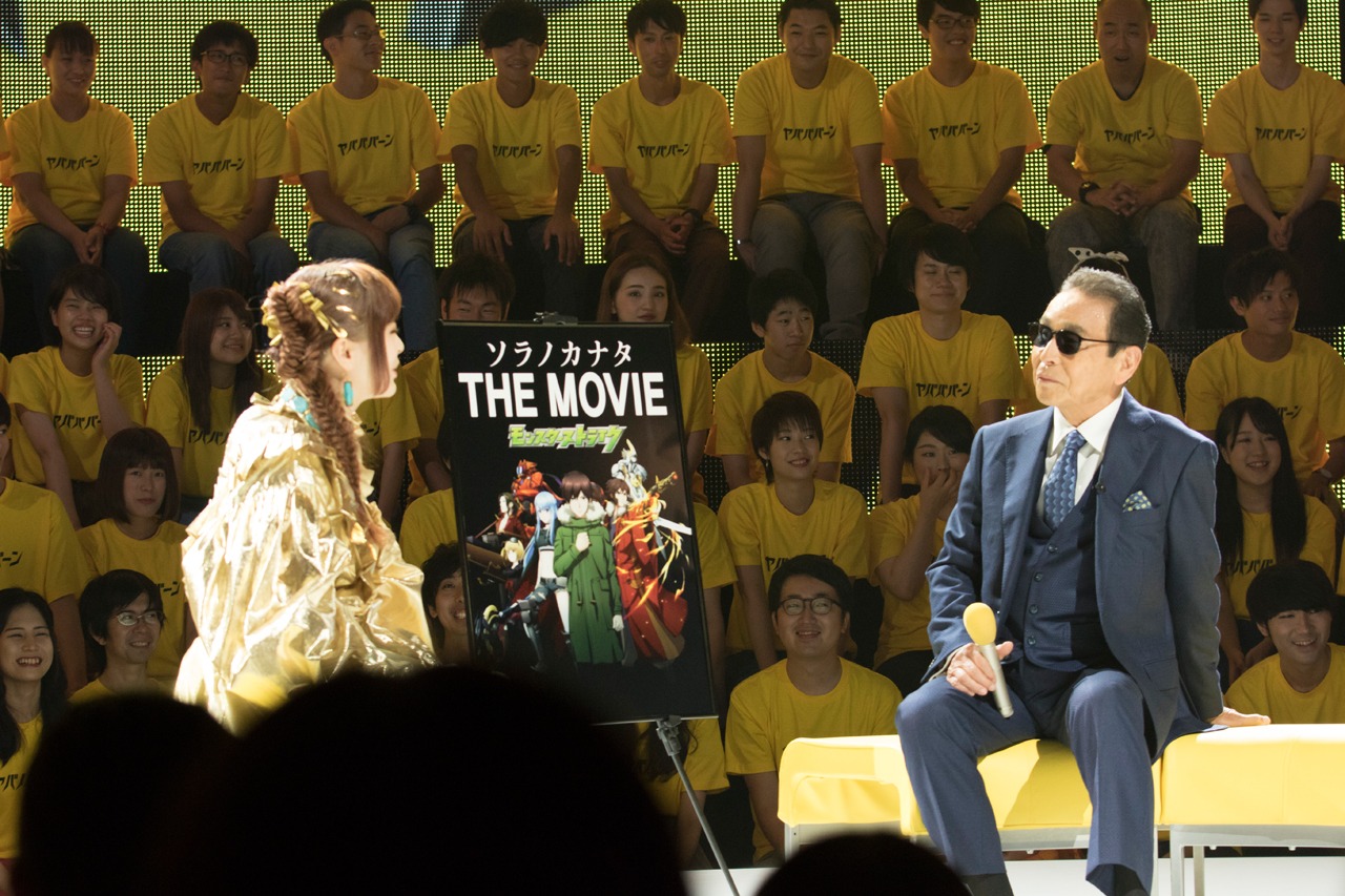 CM「【モンスト 5 周年】 映画館でヤバババーン」撮影の様子。