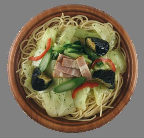 「1/2日分の野菜！6種野菜とベーコンのペペロンチーノ」イメージ