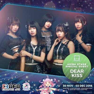 DEAR KISSの「C3 AFA Singapore 2018」出演告知ビジュアル。