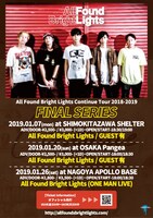 「All Found Bright Lights Continue Tour 2018-2019」フライヤー