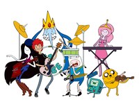 難波章浩と「アドベンチャー・タイム」のコラボによる描き下ろしイラスト。