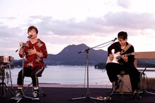 「しまなみロマンスポルノ'18～THE LIVE VIEWING～」中継中の様子。