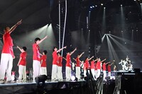 釜石東中学校の生徒たち。