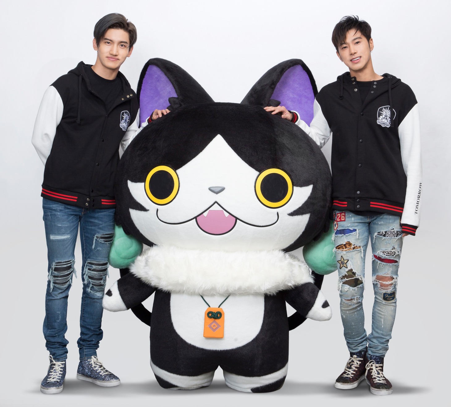 左からチャンミン、猫又、ユンホ。