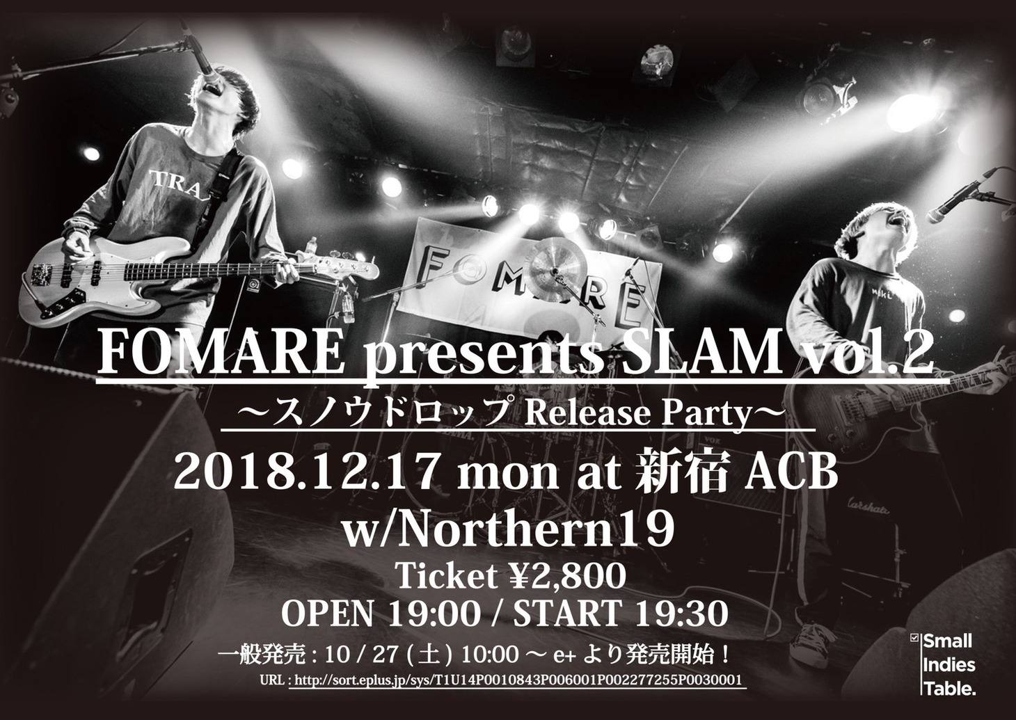 「FOMARE pre.SLAM vol.2 ～スノウドロップ リリースパーティー～」告知画像