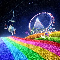 さがみ湖リゾート プレジャーフォレストのイルミネーション。