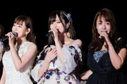左から渡辺美優紀、山本彩、山田菜々。 (c)NMB48