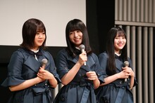 左から尾関梨香、長濱ねる、上村莉菜。（写真提供：ニッポン放送）
