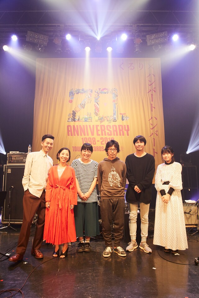 左からハンバート ハンバート、くるり、原田珠々華。