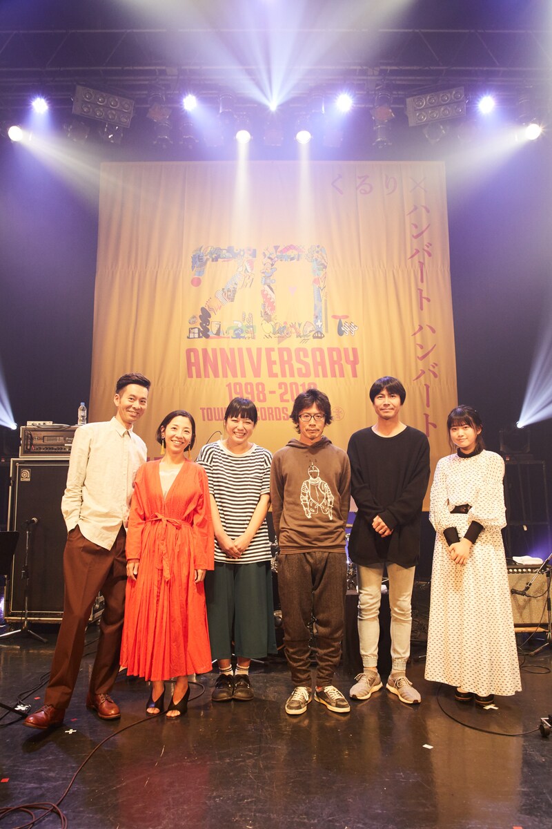 左からハンバート ハンバート、くるり、原田珠々華。