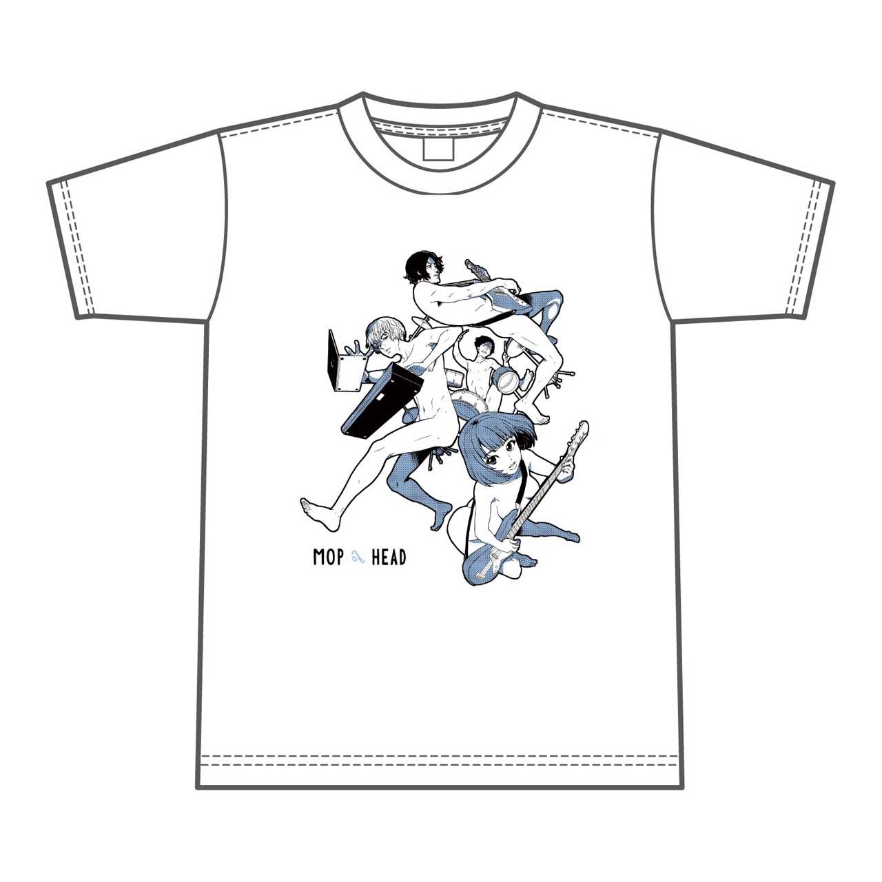 「師走の翁 × MOP of HEADコラボイラストTシャツ」デザイン