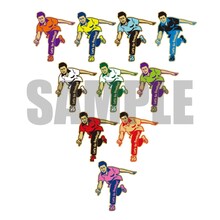 桑田佳祐 & The Pin Boys「レッツゴーボウリング」完全生産限定盤封入特典のピンズ全10色。このうち1色がランダム封入される。