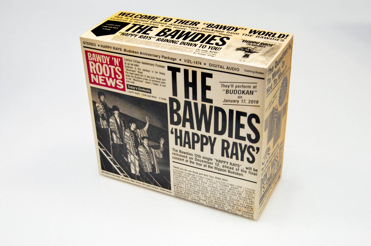 THE BAWDIES「HAPPY RAYS」HAPPY RAYS日本武道館公演記念パッケージのボックス。