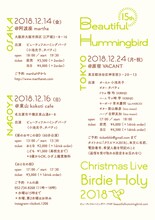 ビューティフルハミングバード「クリスマスライブ Birdie Holy 2018」フライヤー