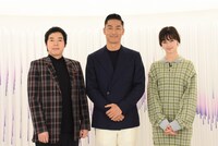 左から今田耕司、EXILE AKIRA、中条あやみ。(c)日本テレビ