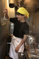 ユースケの湯切り。