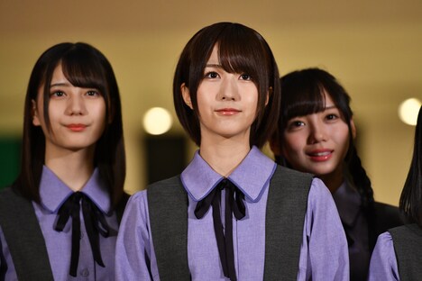 食べ物を例に坂道シリーズの違いを語った欅坂46・土生瑞穂（中央）。