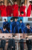 「映画 少年たち」より。上からSixTONES、Snow Man、関西ジャニーズJr.。