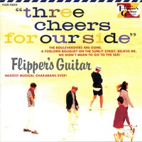 1989年8月に発売されたフリッパーズ・ギターの1stアルバム「three cheers for our side～海へ行くつもりじゃなかった～」ジャケット。(c)Polystar Co., Ltd.