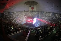 amazarashi「朗読演奏実験空間“新言語秩序”」の様子。