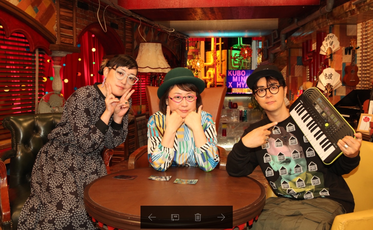 左から能町みね子、久保ミツロウ、ヒャダイン。(c)フジテレビ