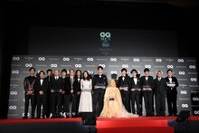 千鳥（右端）ら「GQ MEN OF THE YEAR 2018」受賞者たち。