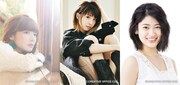 CUE girls。左からChima、綾野ましろ、東李苑。