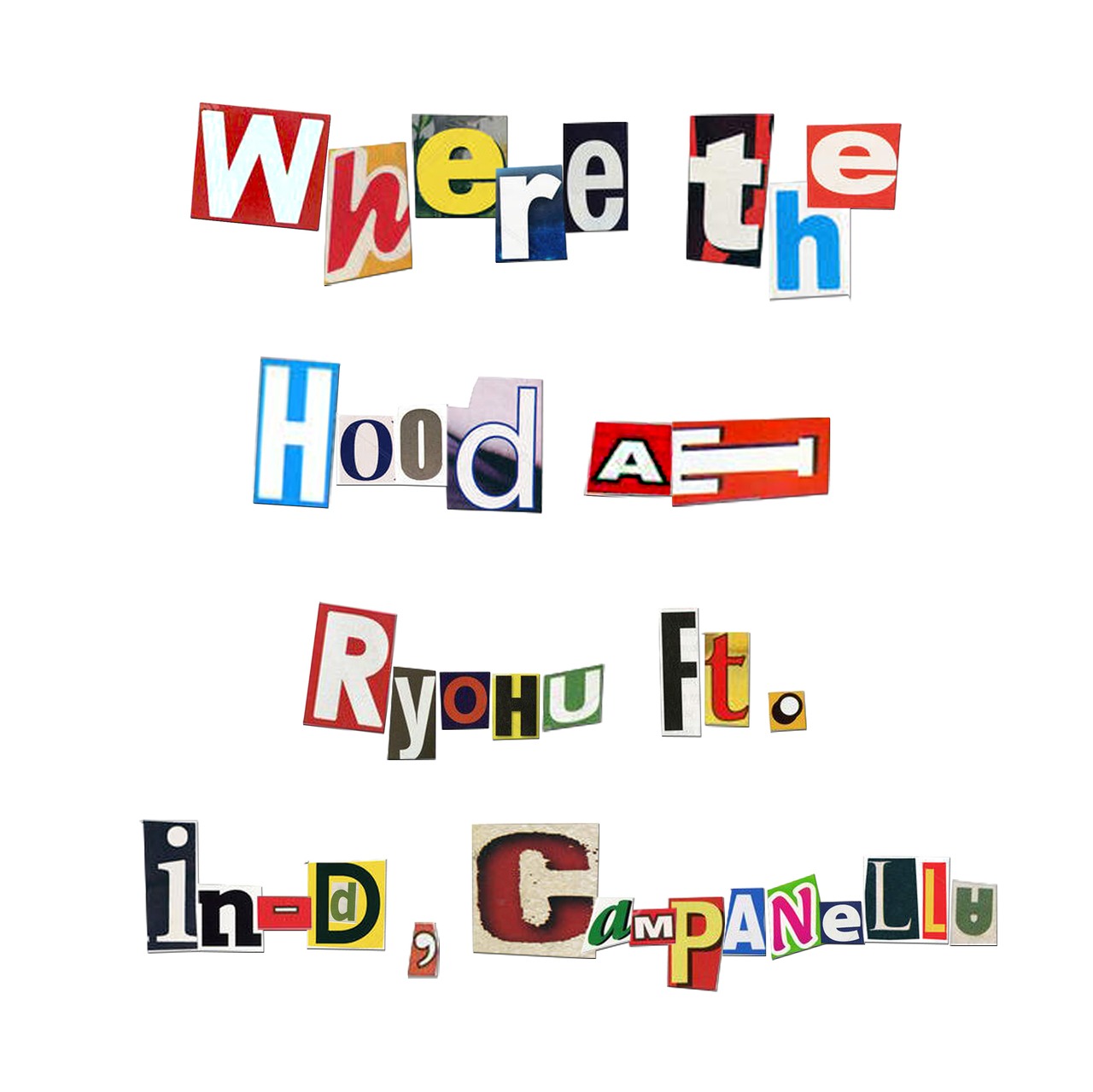 Ryohu「Where the Hood At［feat. in-d & Campanella］」配信ジャケット