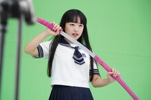 KOTO「タイガーファイヤーサイバーファイター」ミュージックビデオの撮影風景。