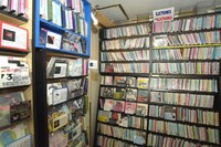 店内の一番奥にあるエレクトロニカコーナー。2018年10月撮影。