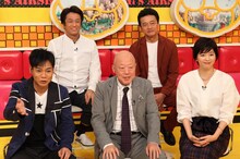 左上から時計回りに堀内健、神保悟志、中山忍、六平直政、名倉潤。(c)フジテレビ