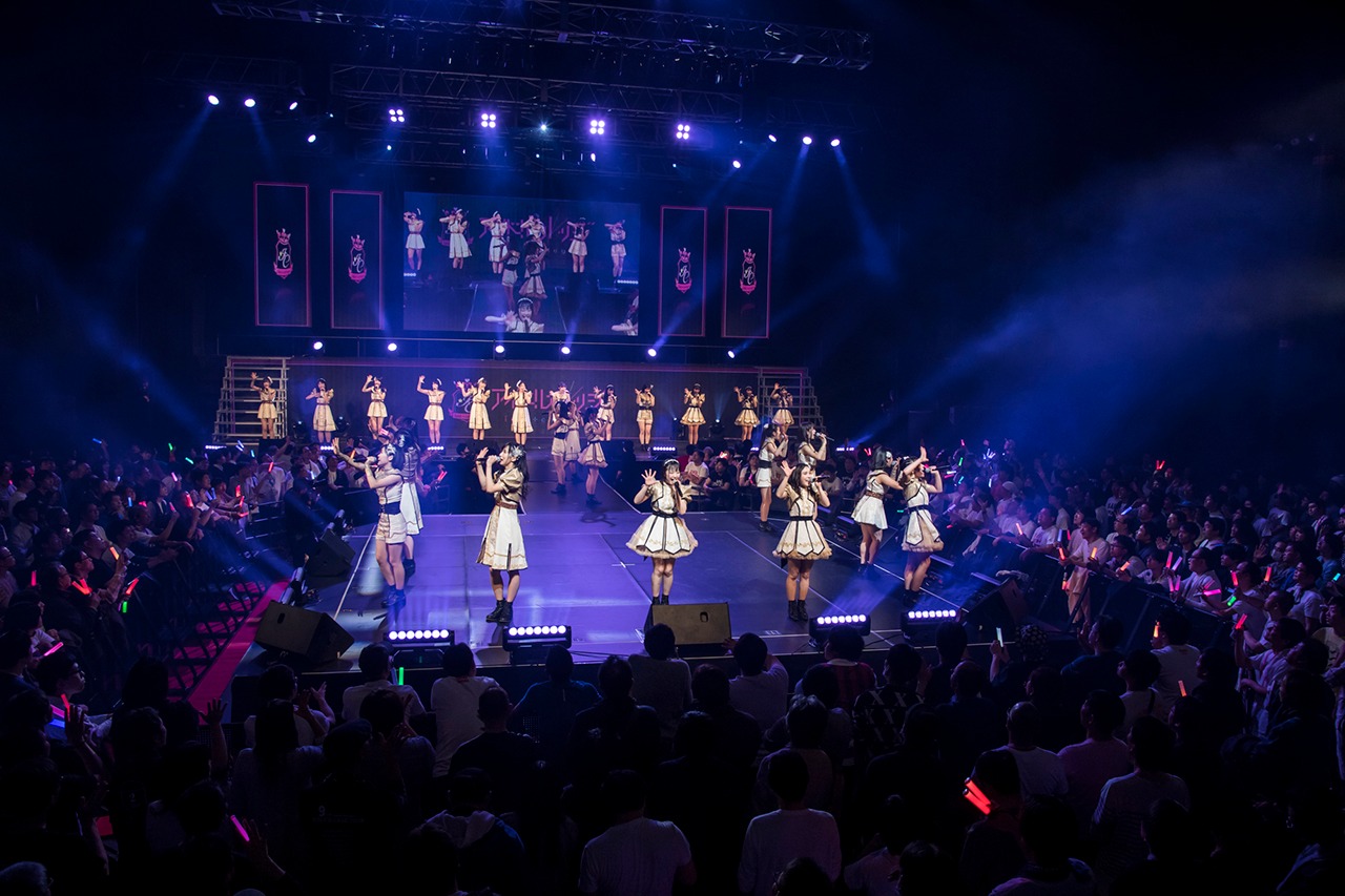 「9th anniversary アイドルカレッジ9大都市ツアー!!!～奇跡と軌跡、未踏のチャレンジ!!!～」東京・TOKYO DOME CITY HALL公演の様子。（写真提供：ブルーローズ）