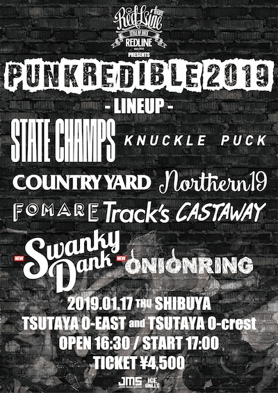 「REDLINE presents PUNKREDIBLE 2019」告知ビジュアル