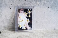 ハーブティブランド「Have a Herbal Harvest」のお茶。2000円。伊藤千晃の写真がアクリル板にプリントされている。