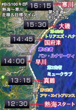 「BiSのOne for all, All for one7時間半で100キロマラソン」走行区間