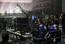 「Hikaru Utada Laughter in the Dark Tour 2018 - “光” & “誓い” - VR」撮影時の様子。