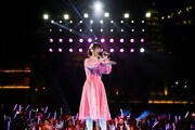 花澤香菜「2019 BTVユニバーサル年越し雪と氷の祭典」収録時の様子。（写真提供：SACRA MUSIC）