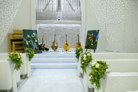 会場に展示されたギター。