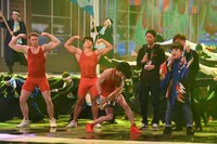 天童よしみの音合わせの様子。