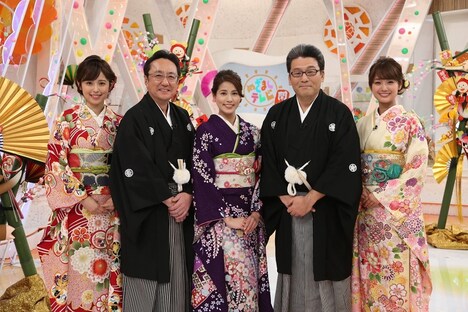 「めざましテレビ新春特別版 開運SP」出演者 (c)フジテレビ