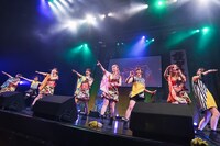 アップアップガールズ（仮）とあゆみくりかまきによるコラボレーションの様子。