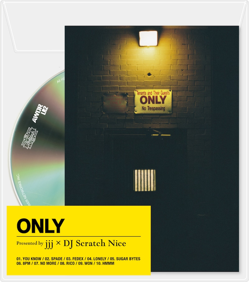 jjj × DJ Scratch Nice「ONLY」ジャケット