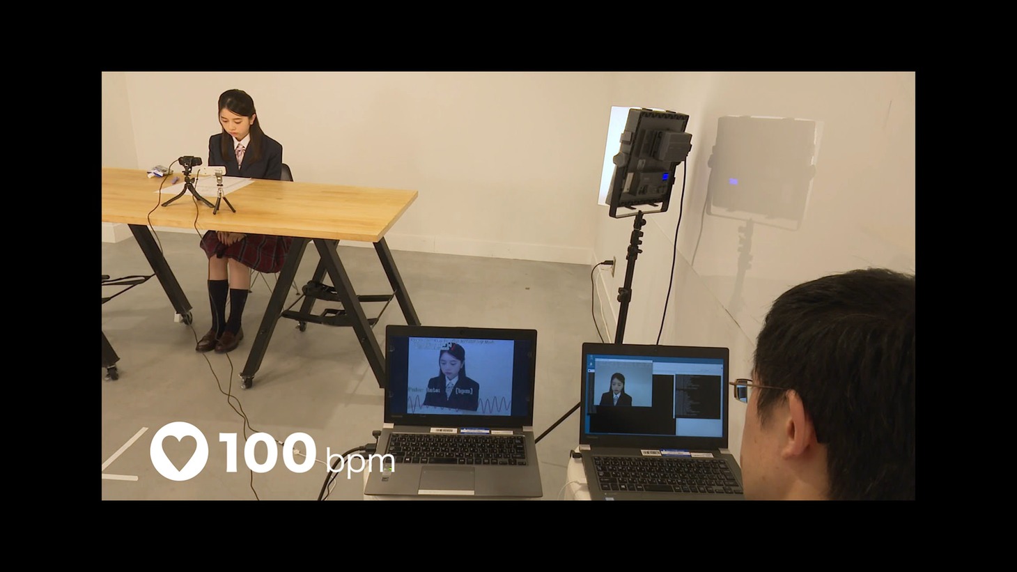 「受験にｉｎゼリー」新テレビCMメイキング映像のワンシーン。