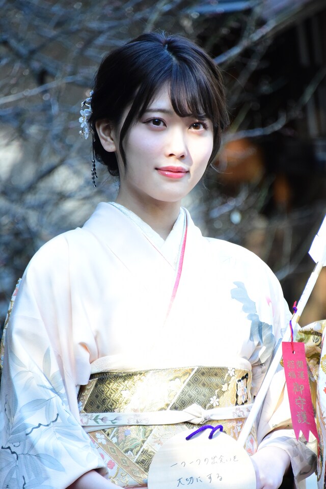 2019年1月に東京・乃木神社で行われた成人式での渡辺みり愛。