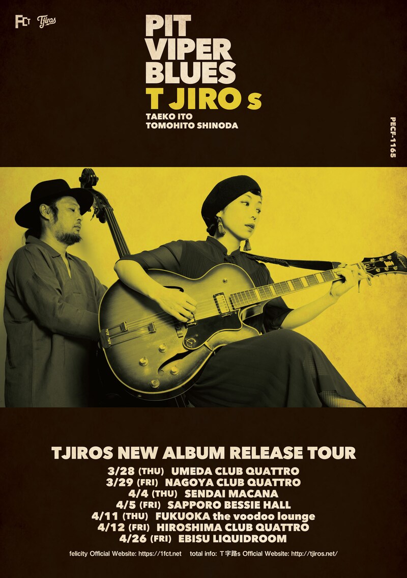 「T字路s ニューアルバムリリースツアー "PIT VIPER BLUES"」フライヤー表