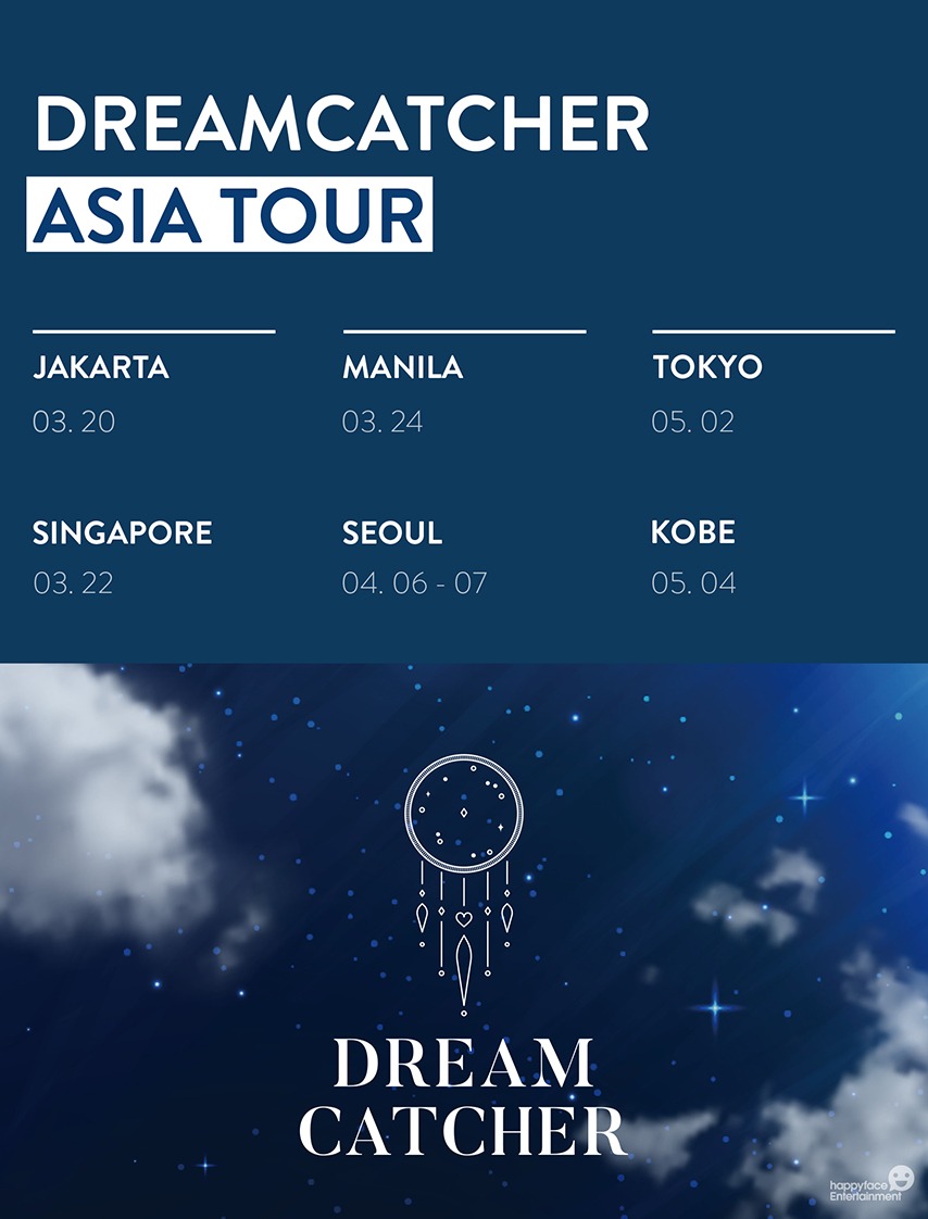 Dreamcatcherによるアジアツアーの告知画像。