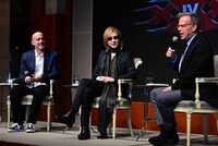 「ハリウッド映画『トリプルX4』音楽監督就任記者会見」の様子。